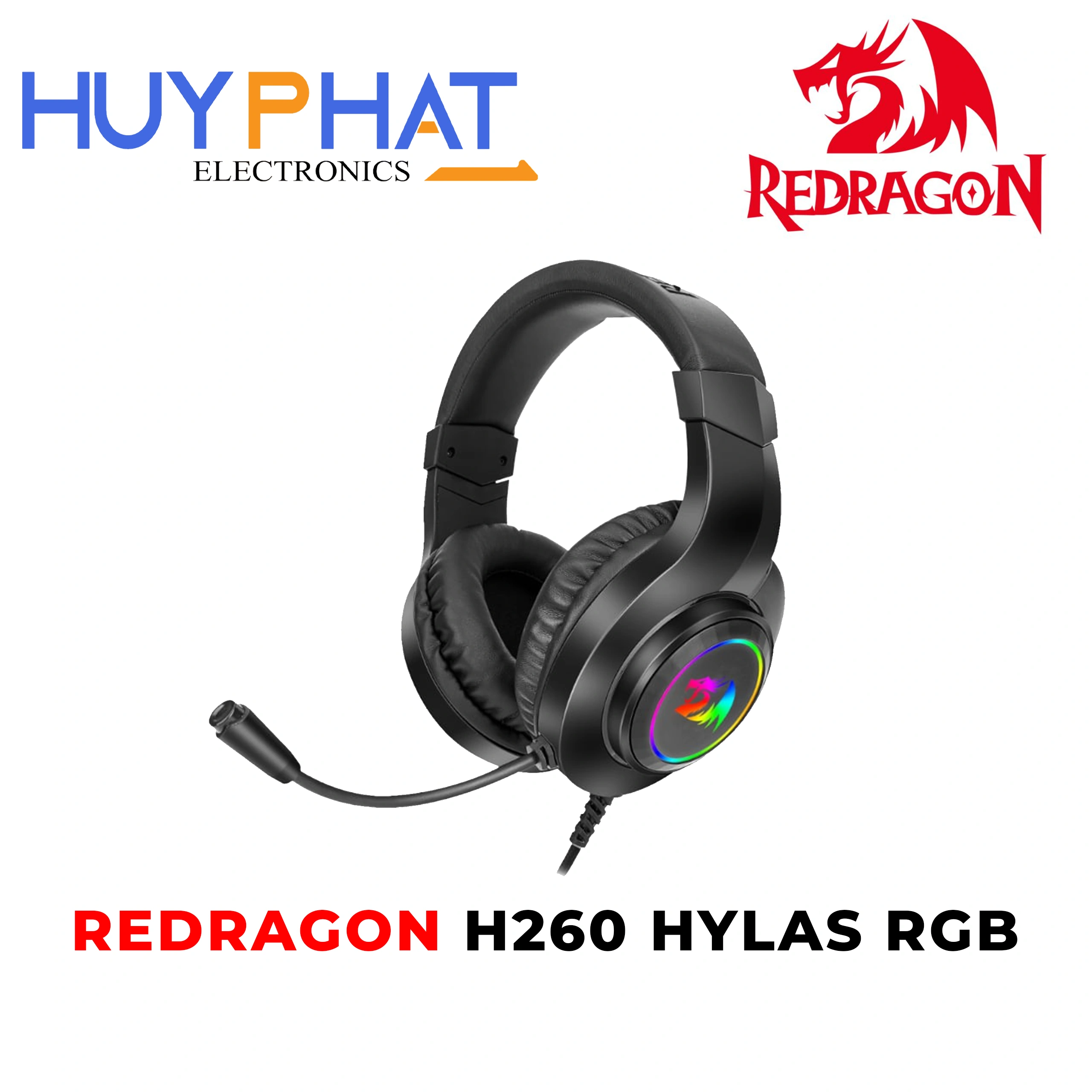 Tai nghe gaming chụp tai RGB đa nền tảng REDRAGON HYLAS H260