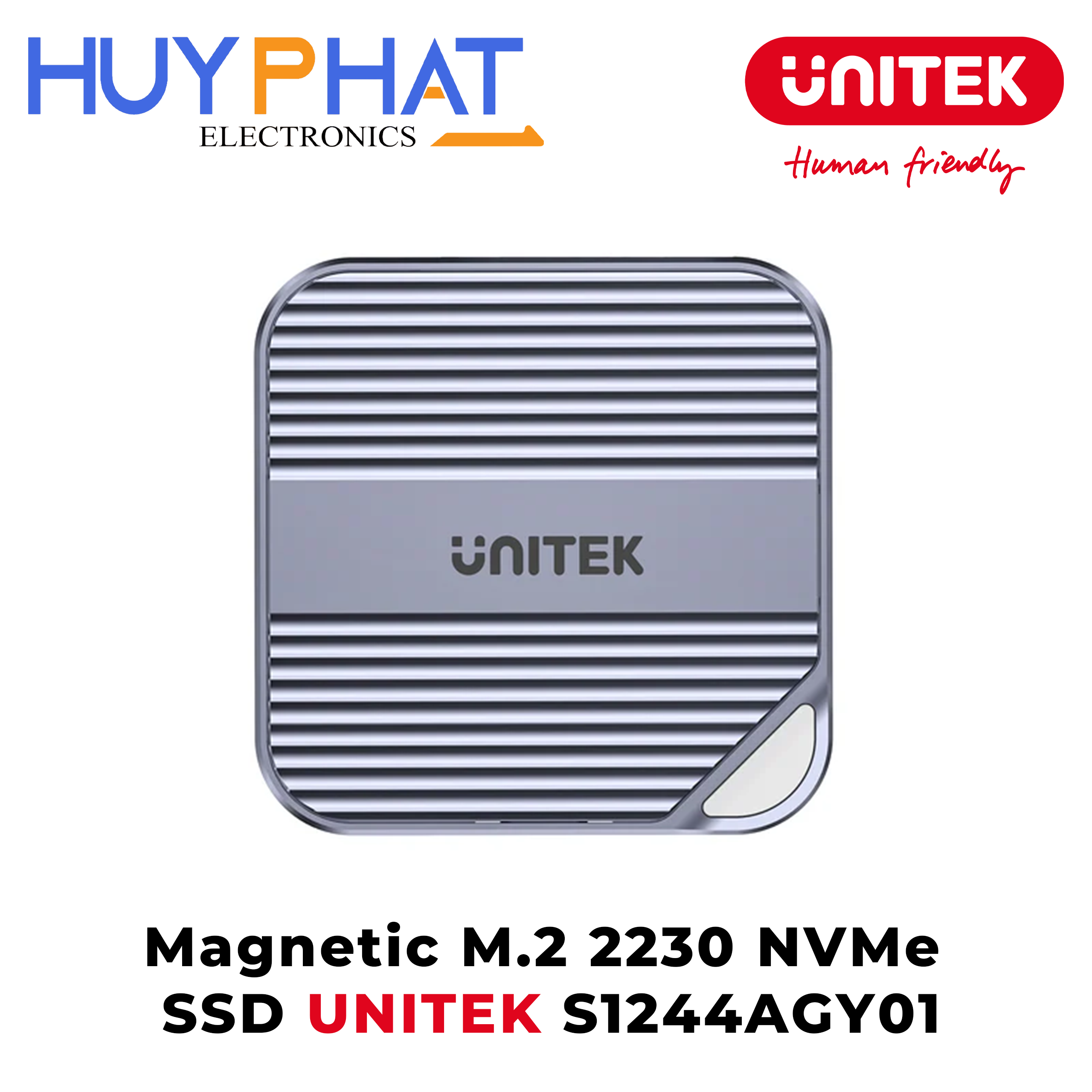 Vỏ ổ cứng SSD NVMe M.2 2230 từ tính UNITEK S1244AGY01