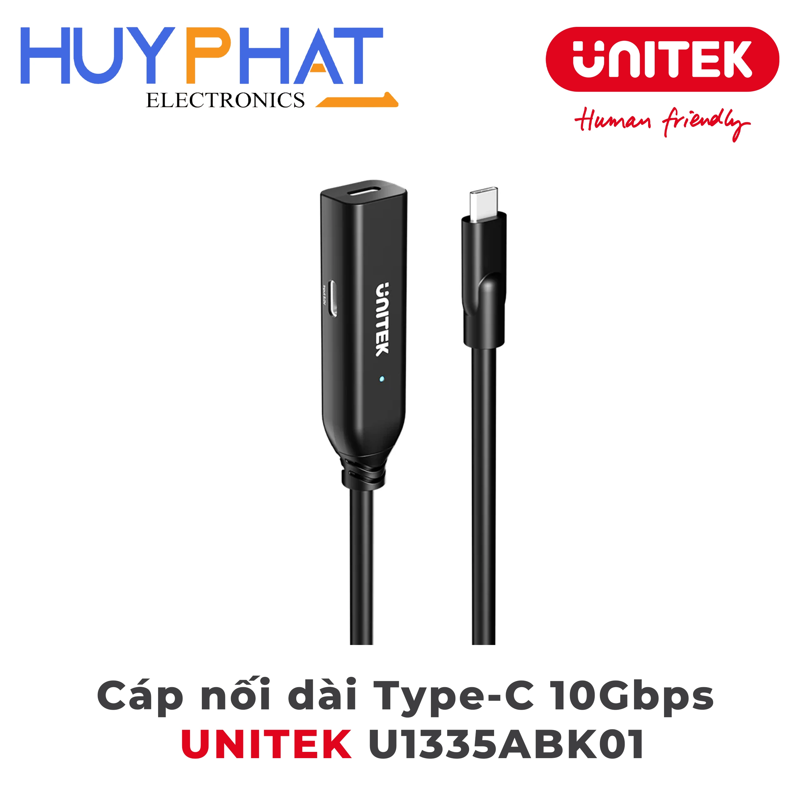 Cáp nối dài type-C 10Gbps UNITEK U1335ABK01