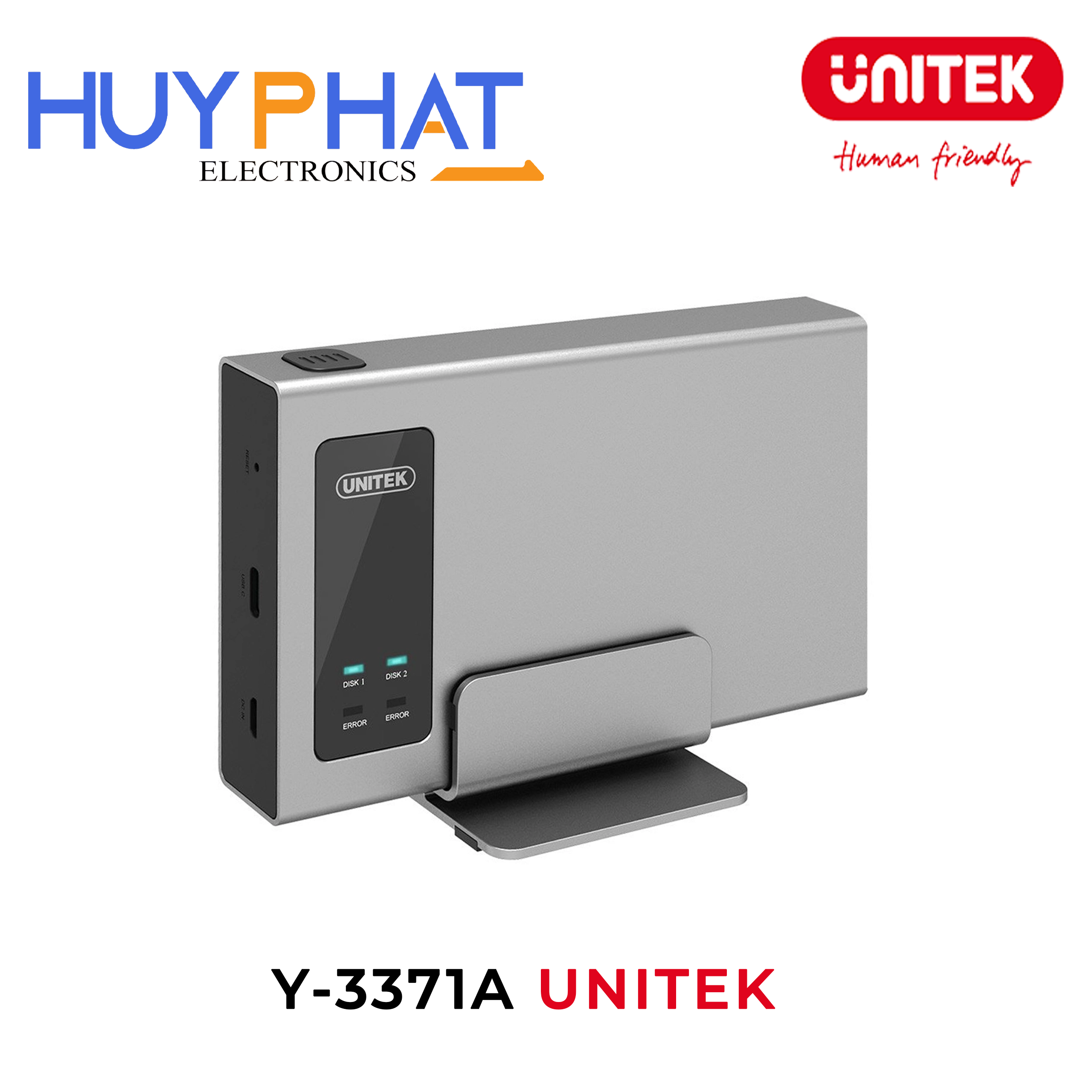 Box ổ cứng kép UNITEK Y-3371A