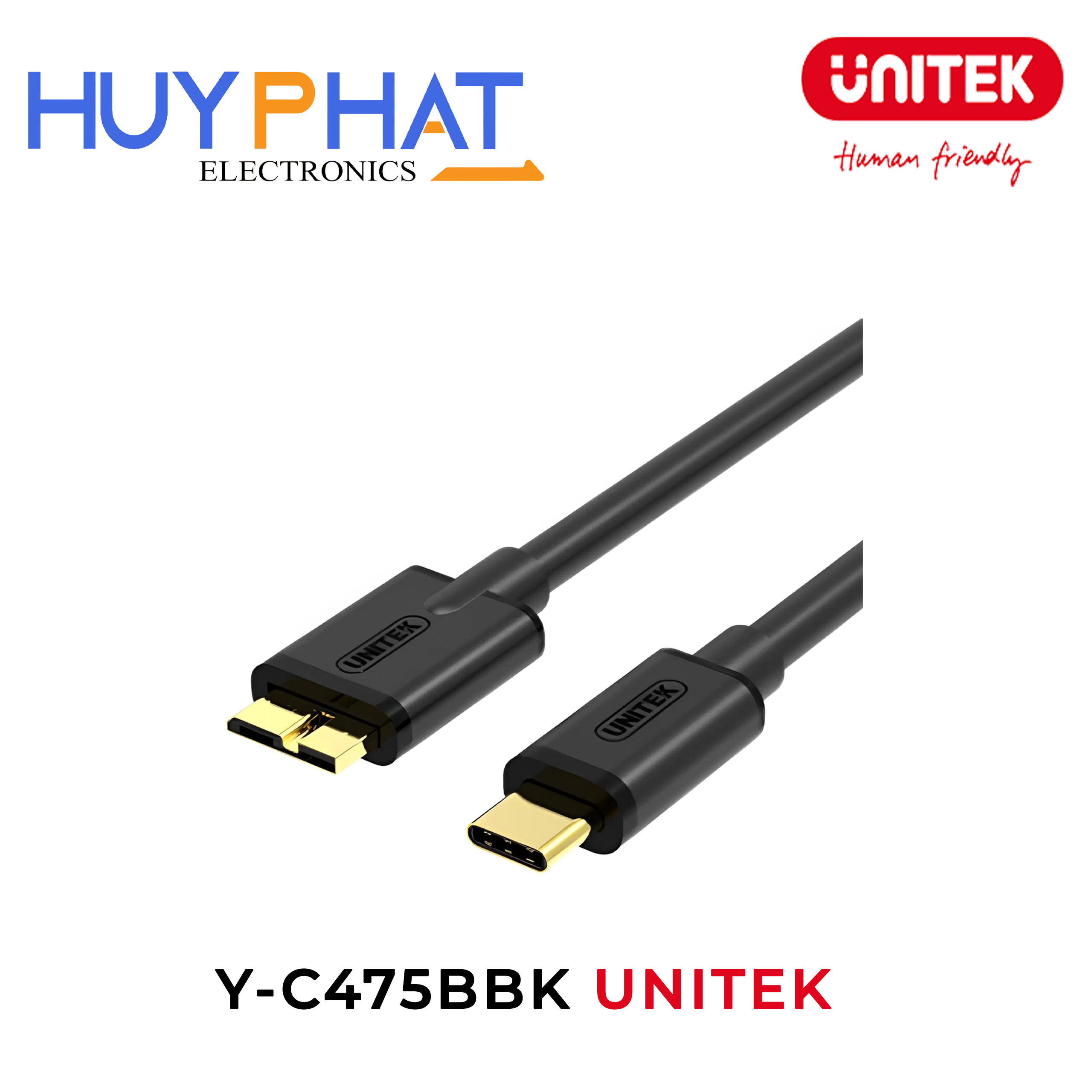 Cáp Type-C -> Micro-B UNITEK Y-C475BBK