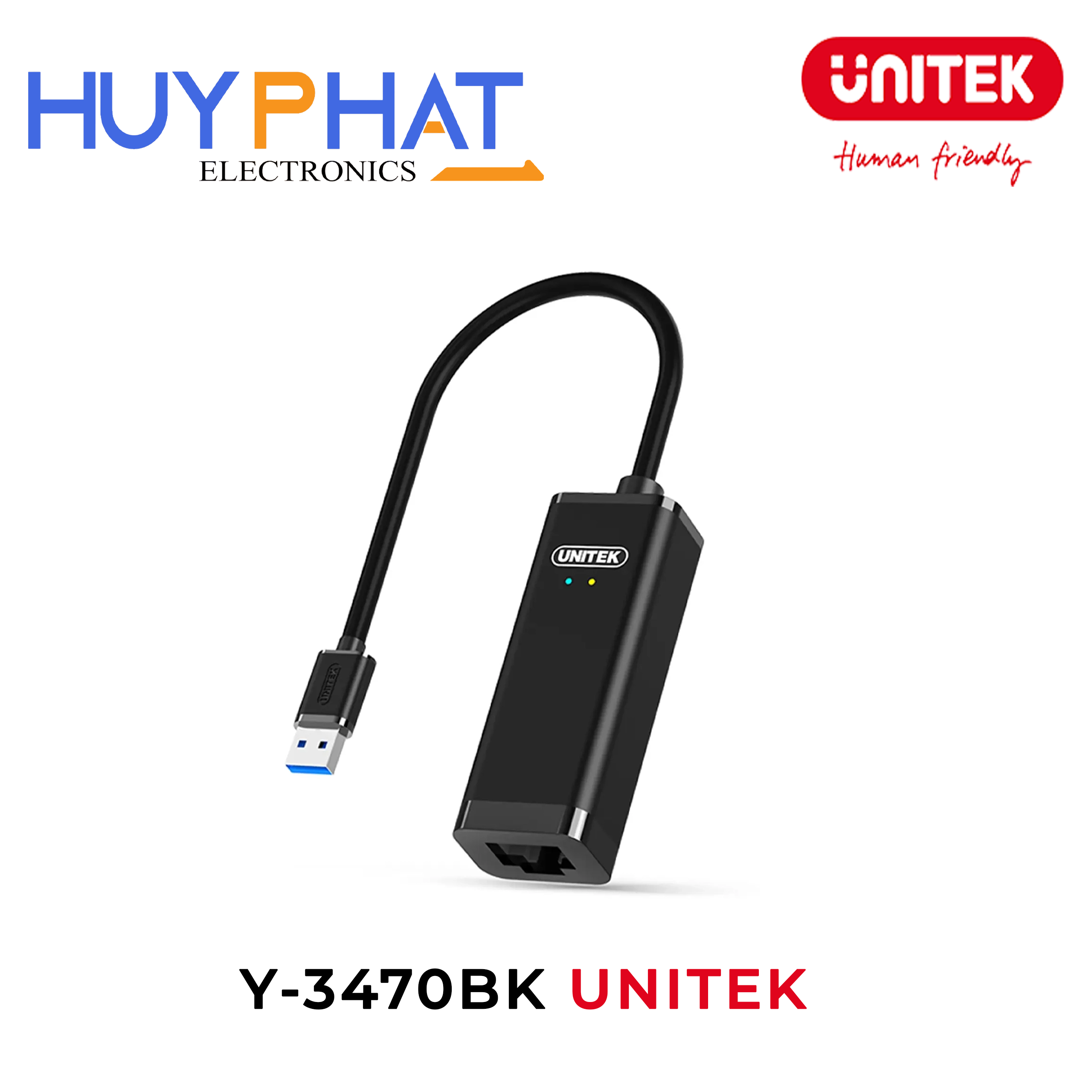 Cáp chuyển đổi USB 3.0 -> LAN UNITEK Y-3470BK