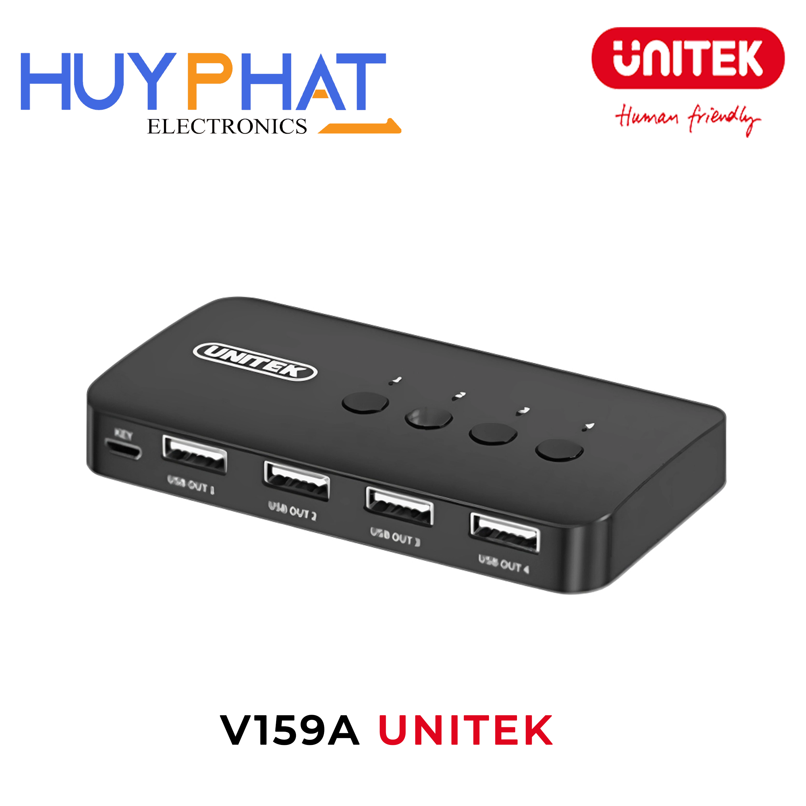 Bộ chuyển mạch chia 4 cổng USB2.0 UNITEK V159A