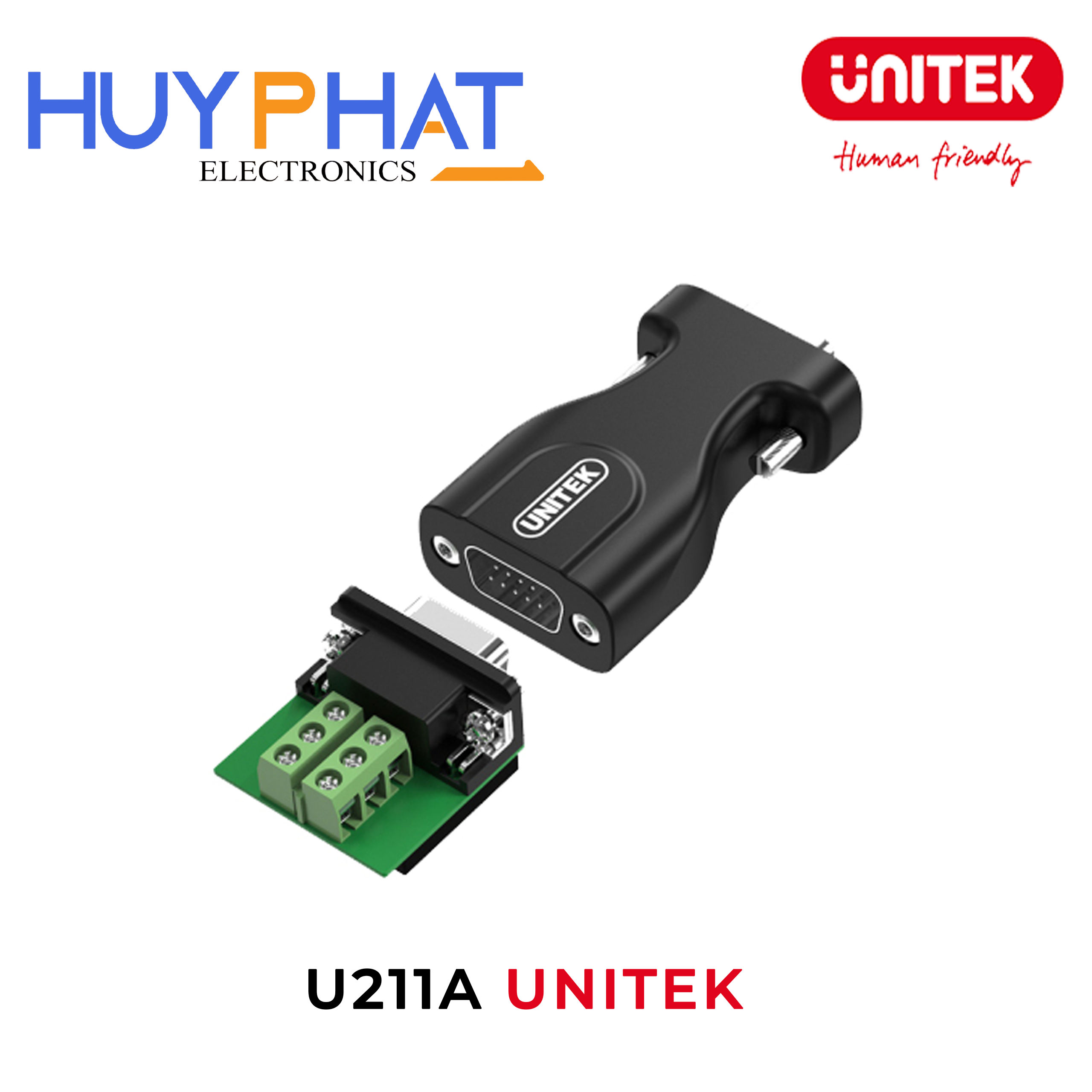 Đầu chuyển đổi RS232 -> RS485/RS422 UNITEK U211A