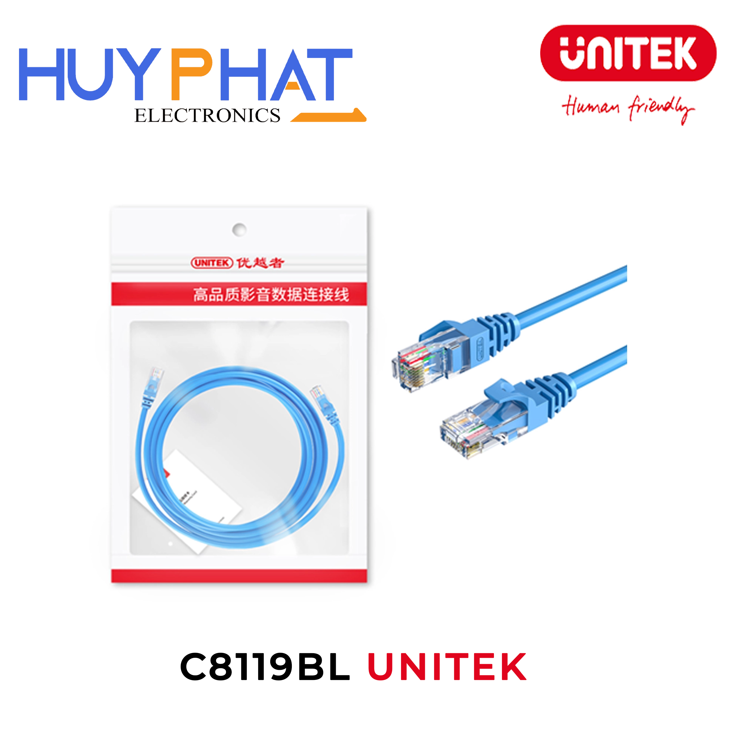 Cáp mạng CAT6 dài đến 30M UNITEK C8119BL