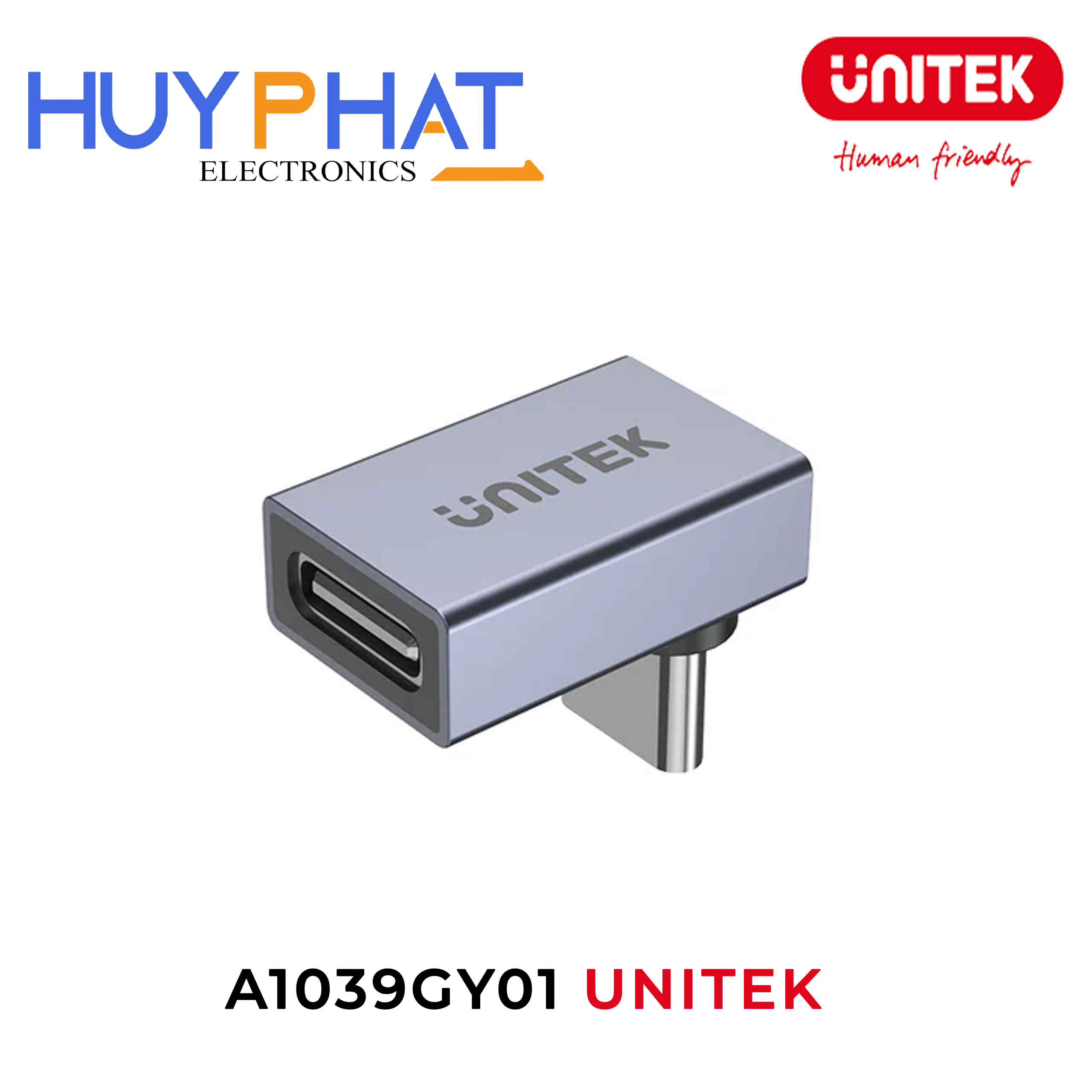 Đầu chuyển đổi Type-C 90 độ UNITEK A1039GY01