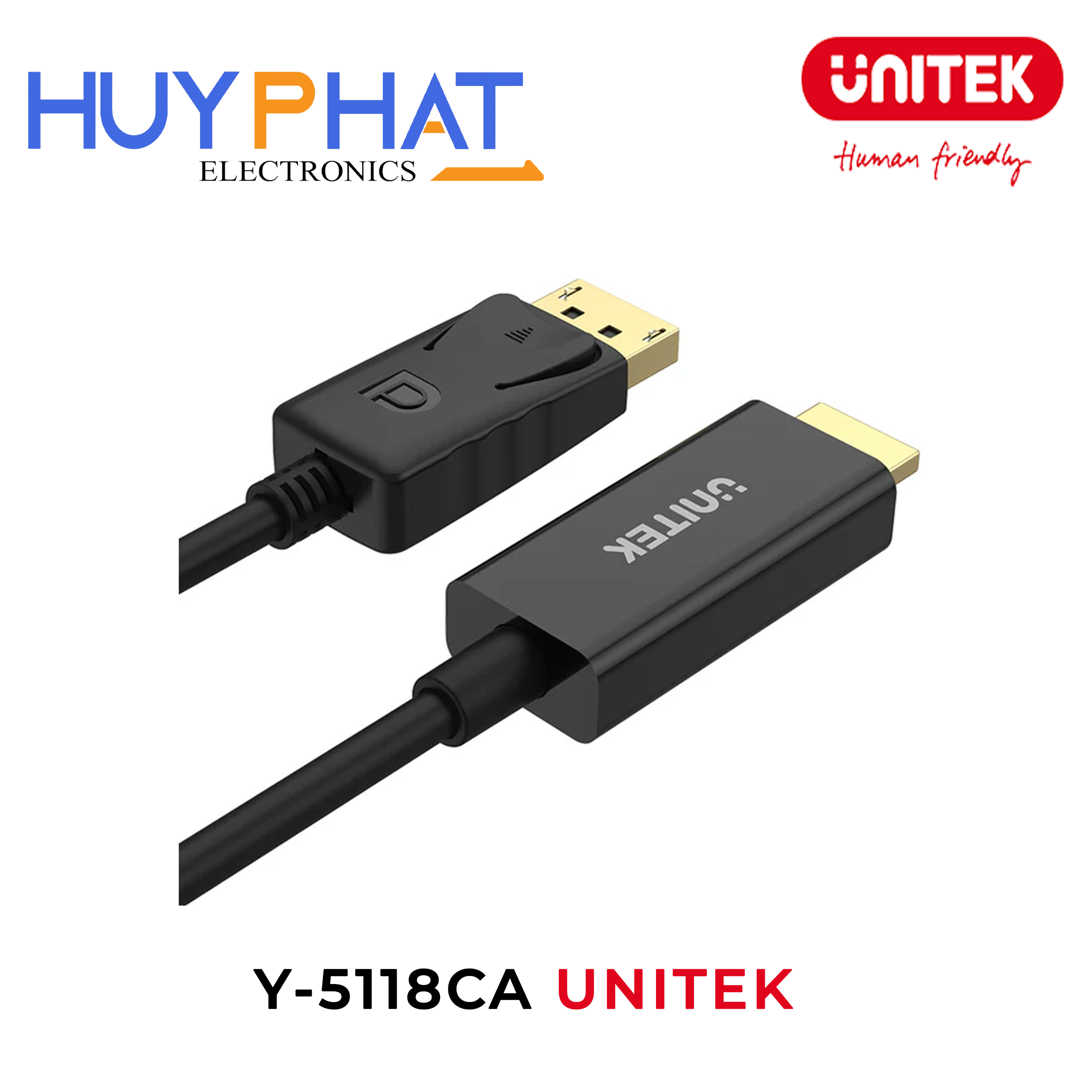 Cáp DisplayPort -> HDMI Full HD UNITEK Y-5118CA