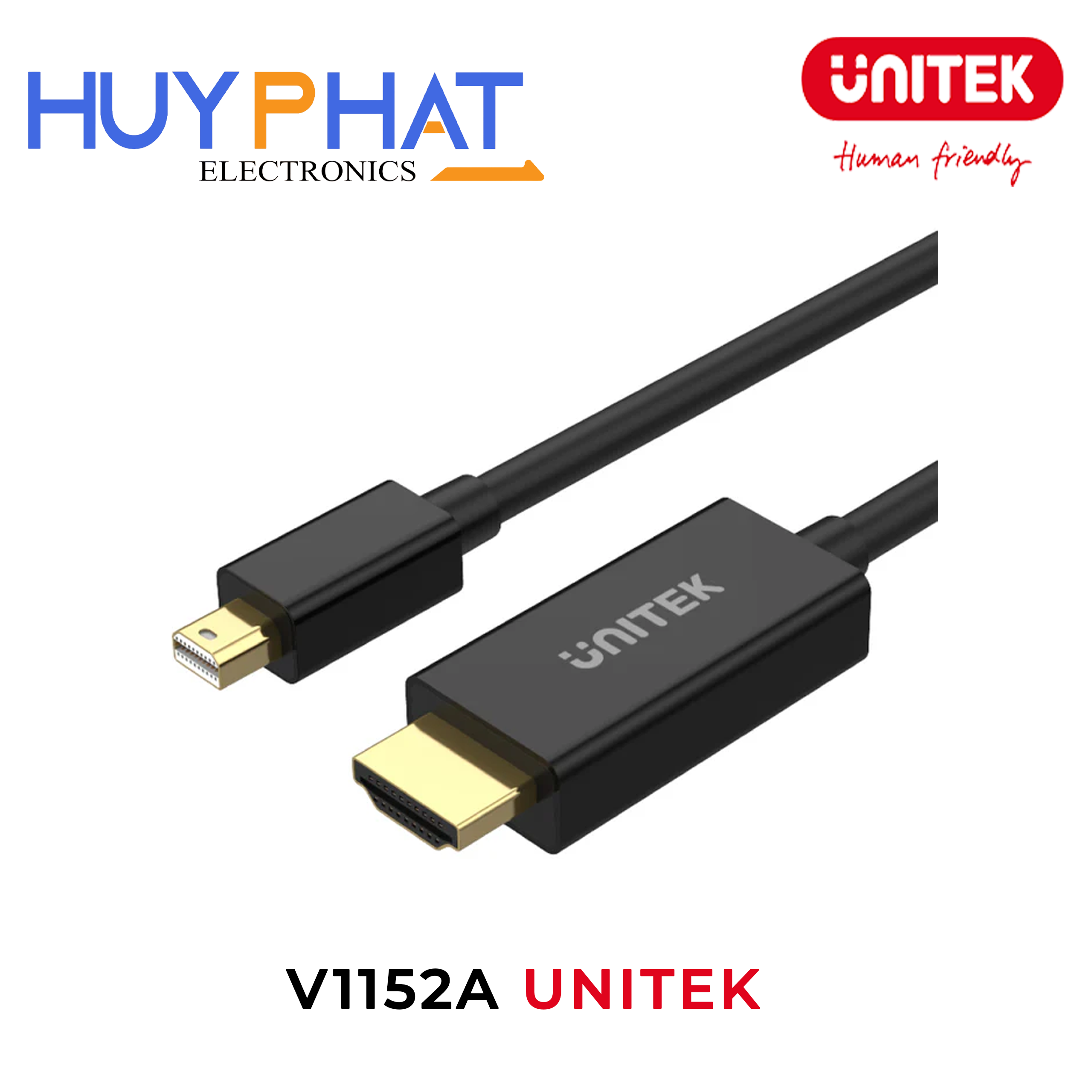 Cáp Mini DisplayPort -> HDMI 1.4 4K@30Hz UNITEK V1152A