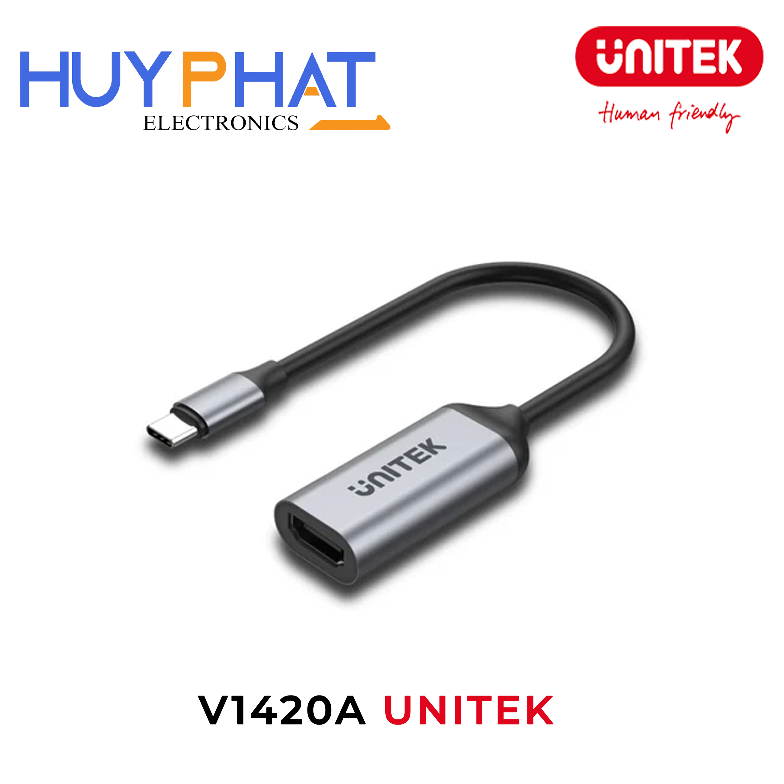 Cáp chuyển đổi Type-C -> HDMI 4K@60Hz UNITEK V1420A