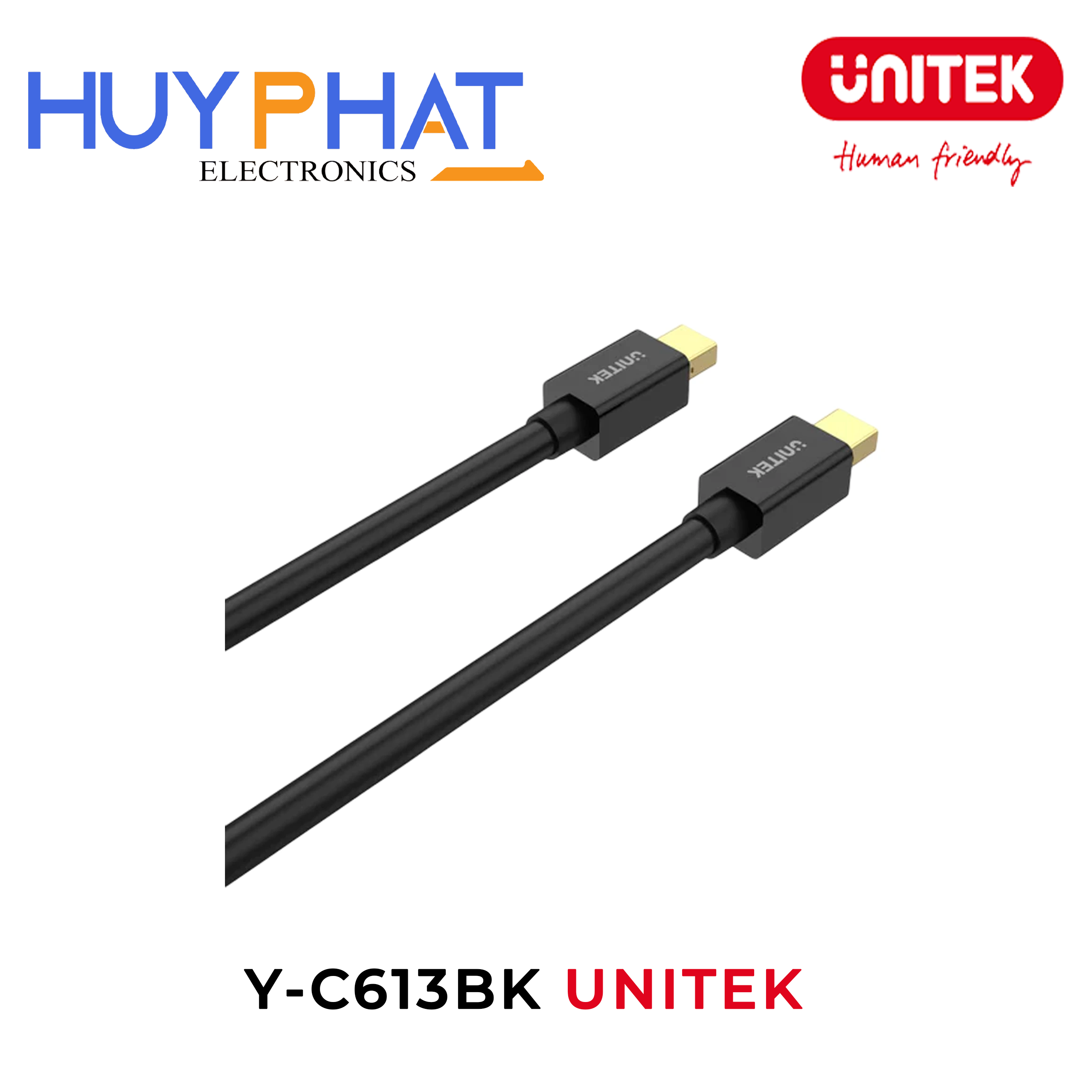 Cáp MiniDisplayPort1.2 4K@60Hz dài 2M UNITEK Y-C613BK