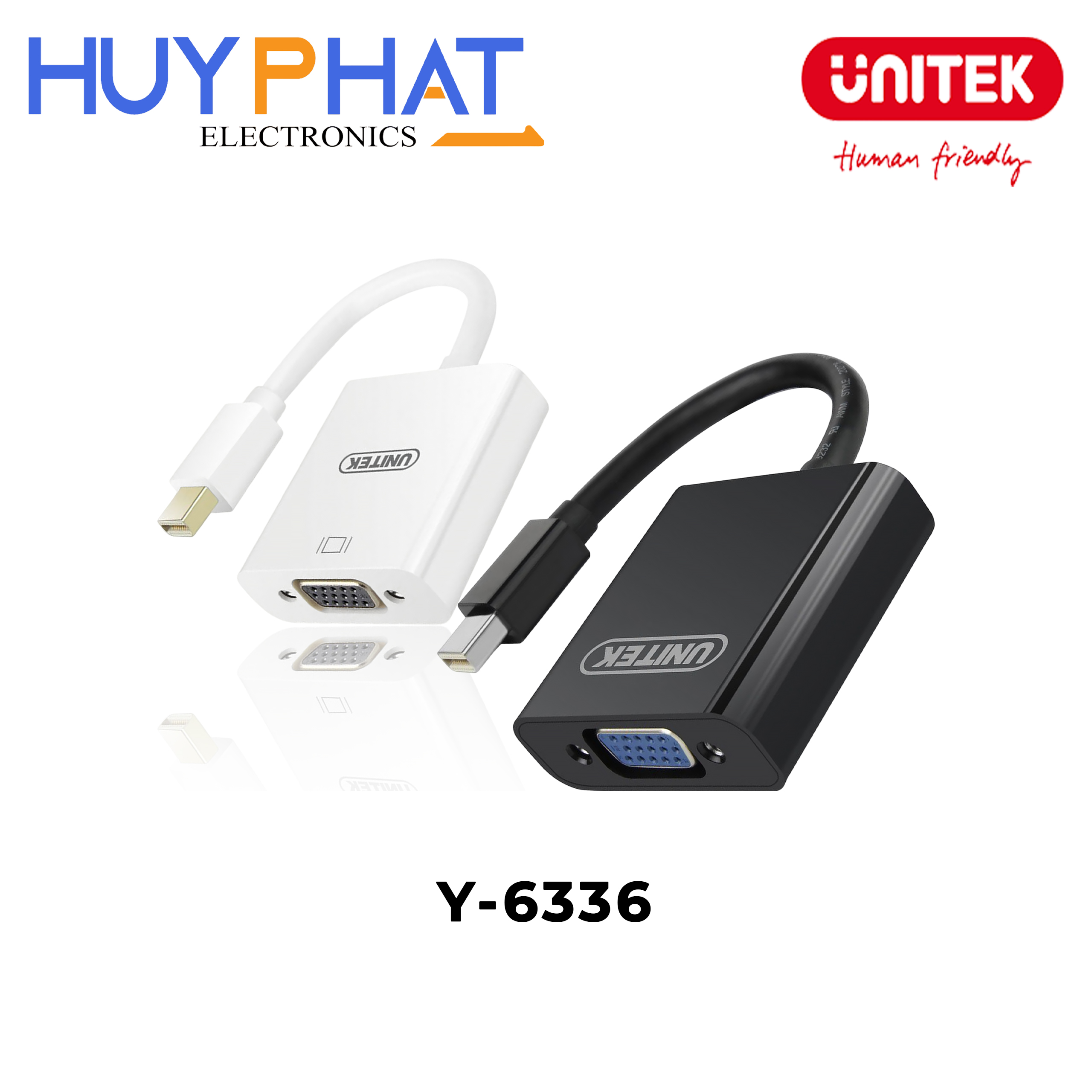 Cáp chuyển đổi Mini DP -> VGA 1080p@60Hz UNITEK Y-6336
