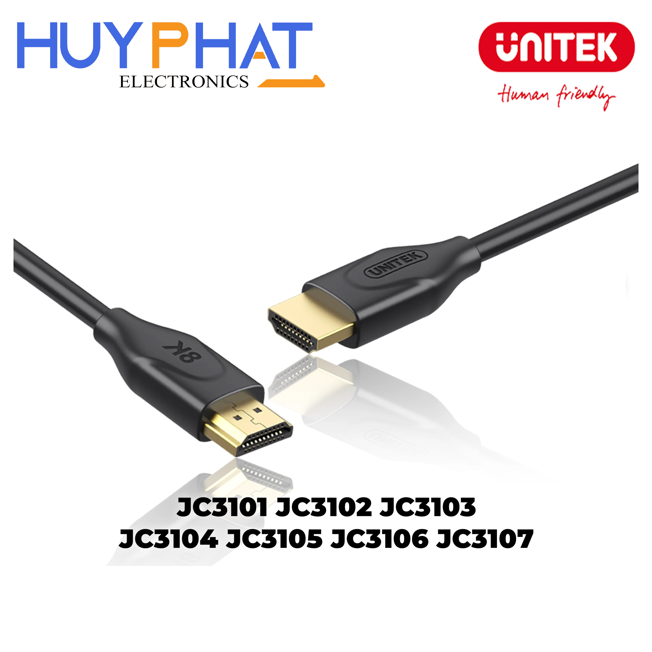 Cáp HDMI 2.1 8K@60Hz dài đến 10M UNITEK JC3102