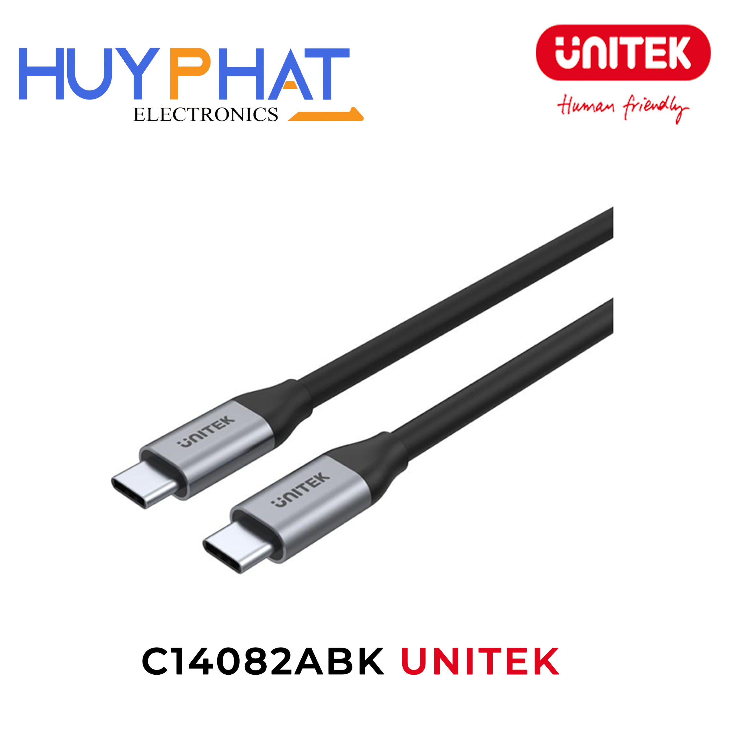 Cáp sạc nhanh Type-C 100W 4K@60Hz UNITEK C14082ABK