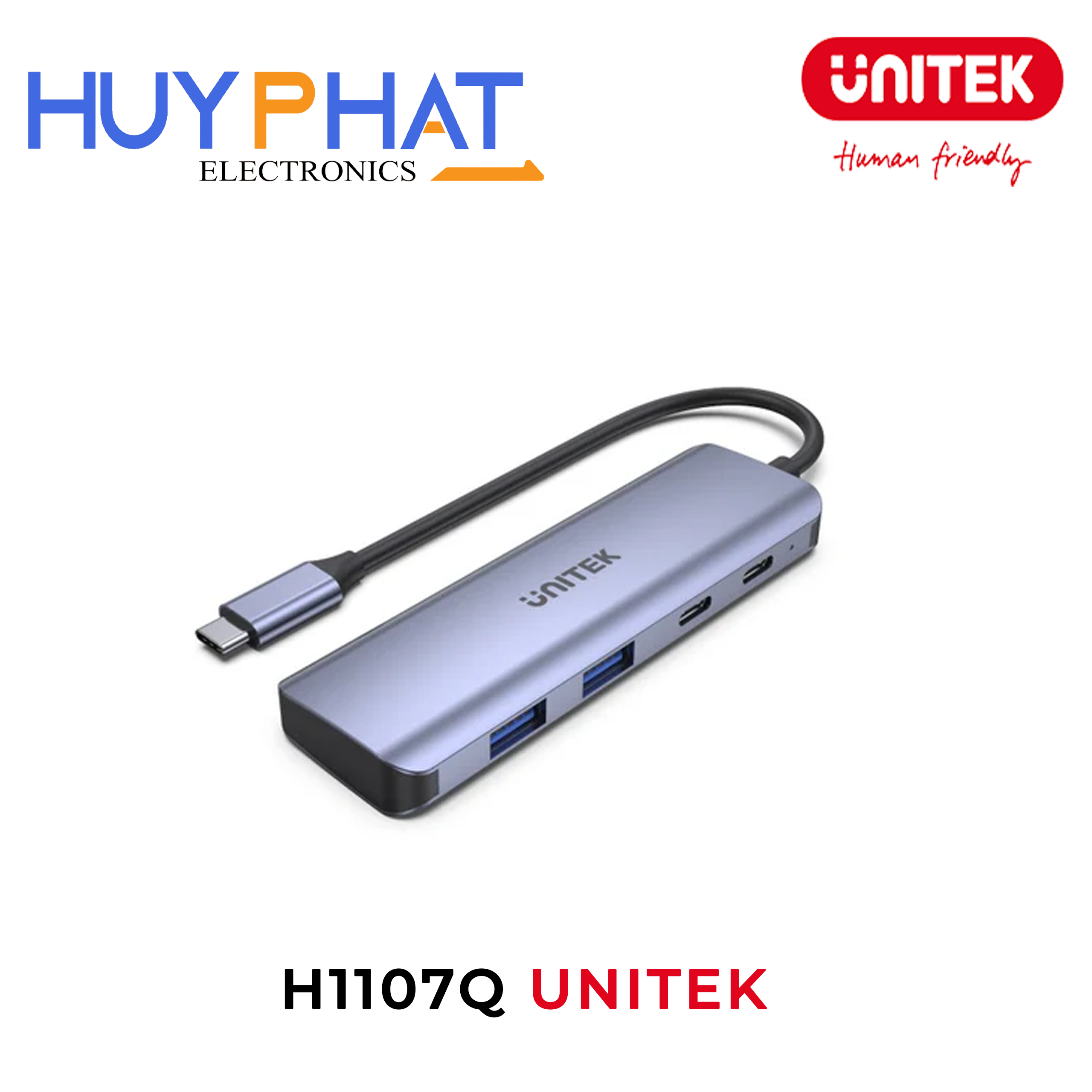 Bộ chuyển đổi 4 cổng Type-C -> USB-A + Type-C UNITEK H1107Q
