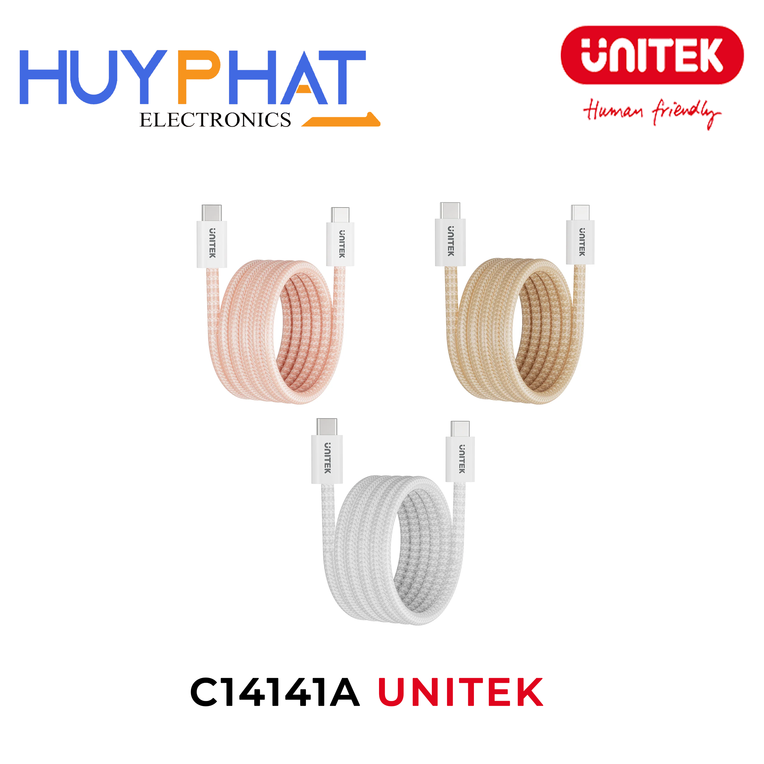 Cáp sạc Type-C từ tính 100W UNITEK C14141A