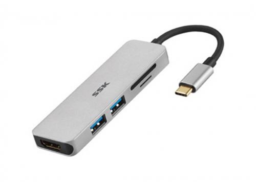 MULTIPORT HUB TYPE-C -> 2 USB 3.0 + HDMI + TF + SD SSK (SHU-C525)
