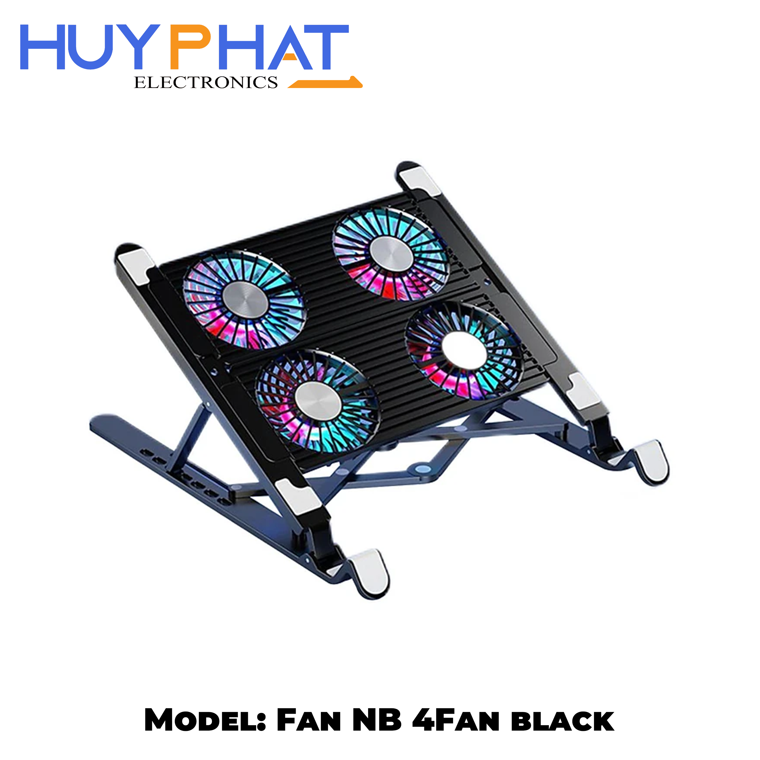 Gía đỡ + Fan NB 4Fan nhựa Black