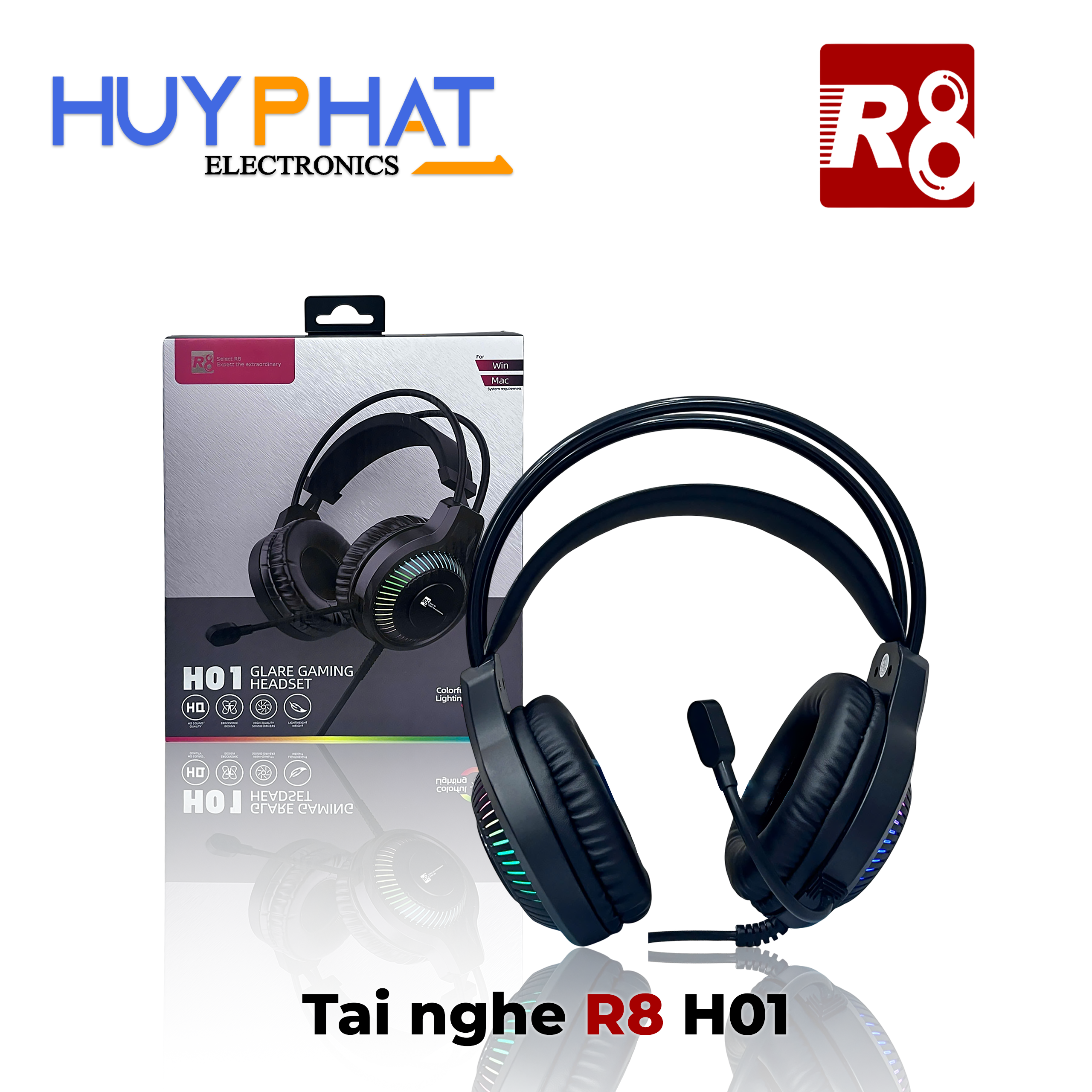 Tai nghe có dây USB Led R8 H01