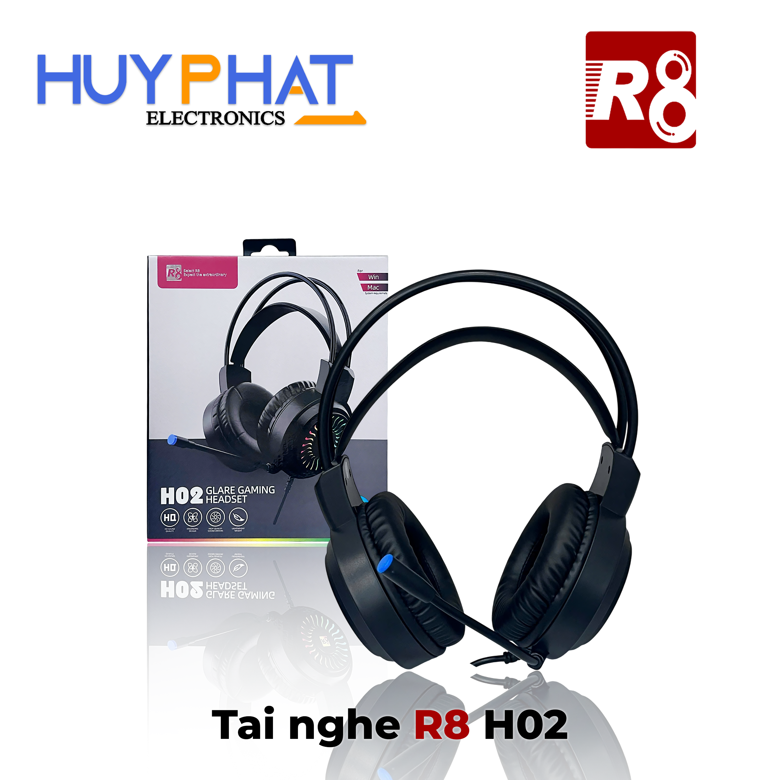 Tai nghe có dây USB Led R8 H02