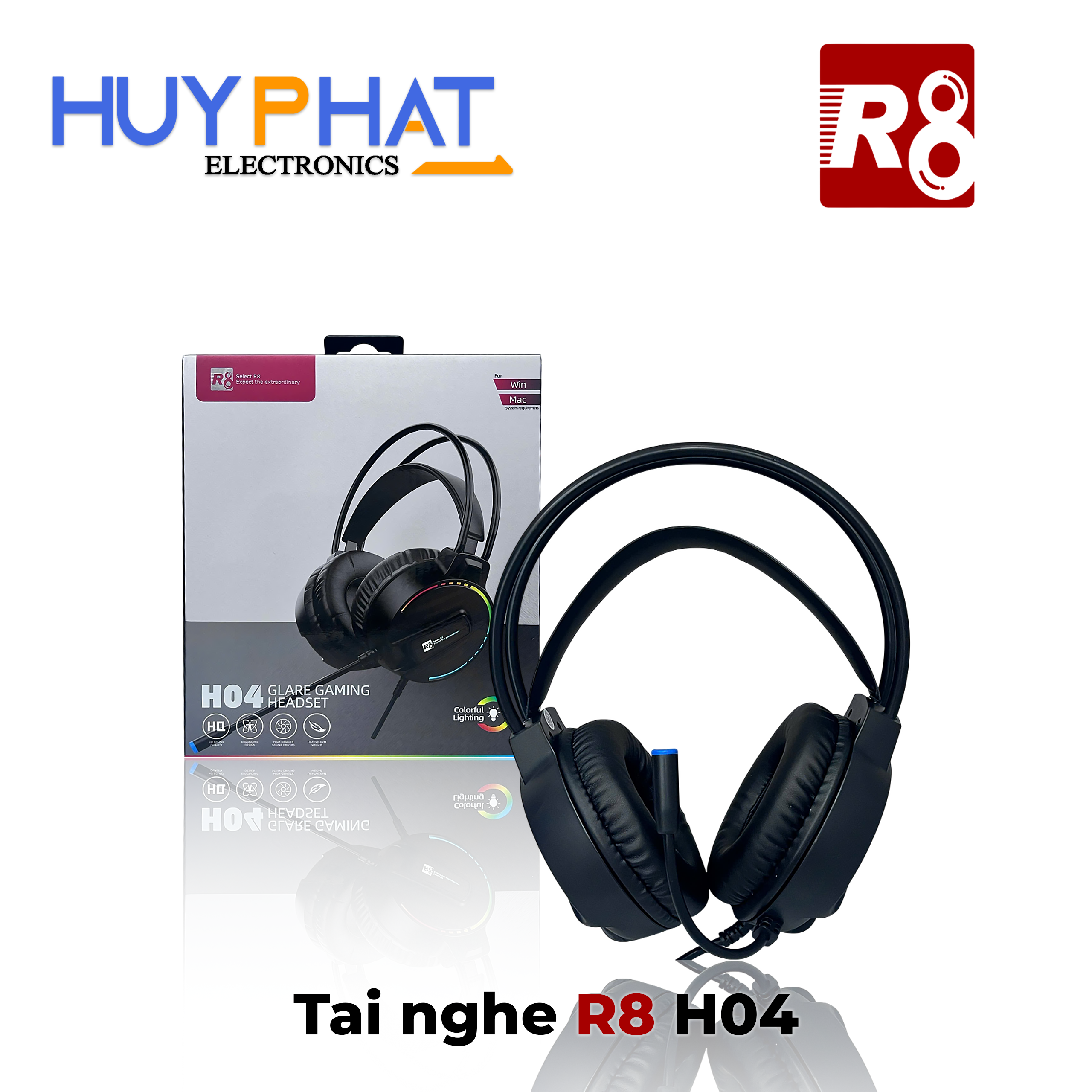 Tai nghe có dây USB Led R8 H04