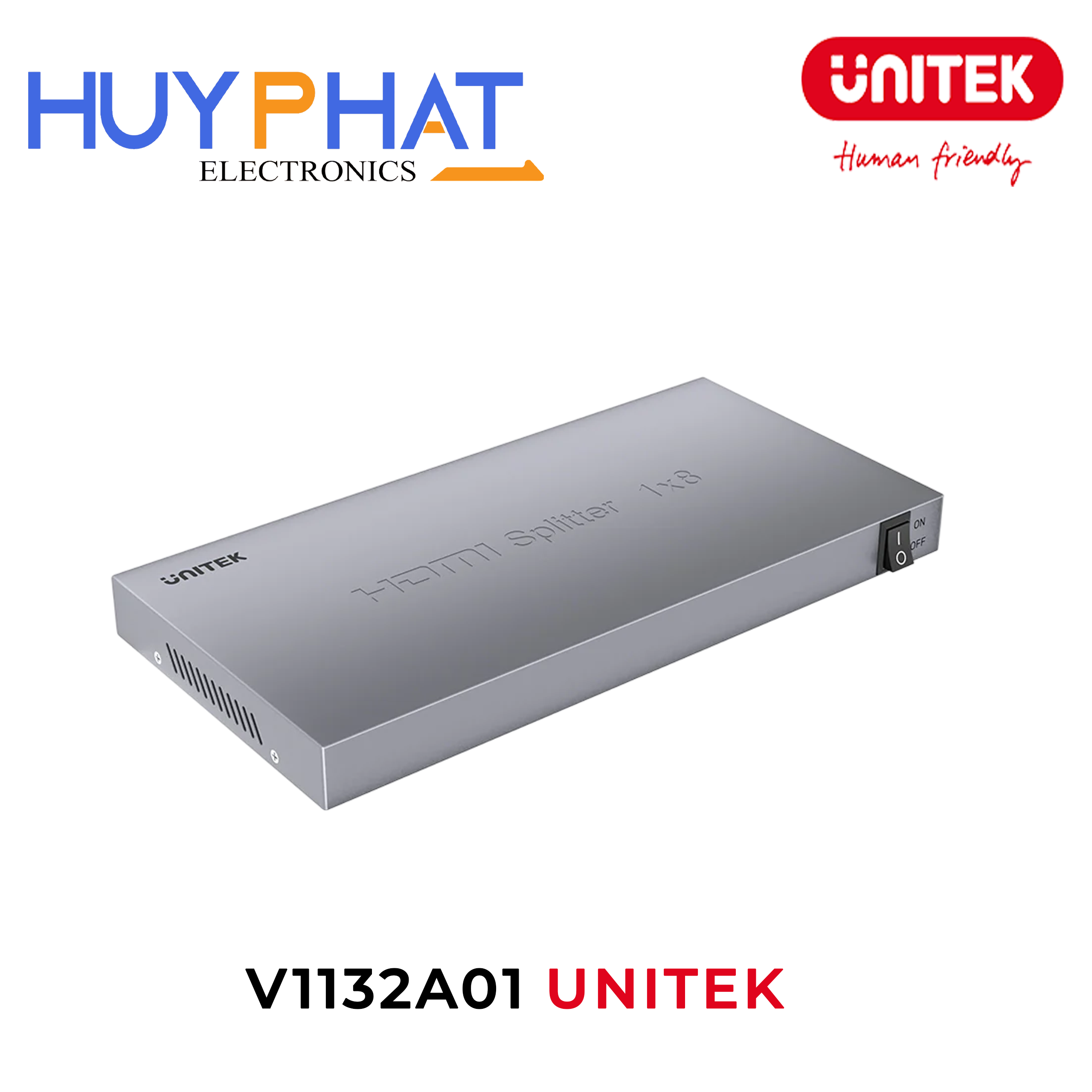Bộ Chia HDMI 4K@30Hz 1 vào 8 ra UNITEK V1132A01