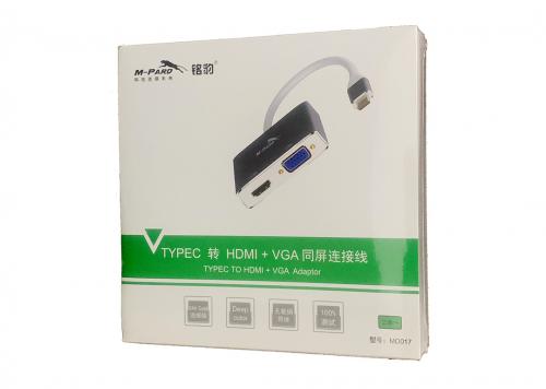 CÁP TYPE-C -> HDMI + VGA M-PARD (MD017)