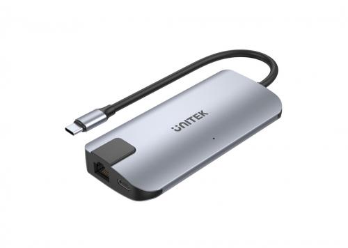 CÁP TYPE-C -> 2 USB 3.0 + HDMI + LAN + USB-C UNITEK D1028A