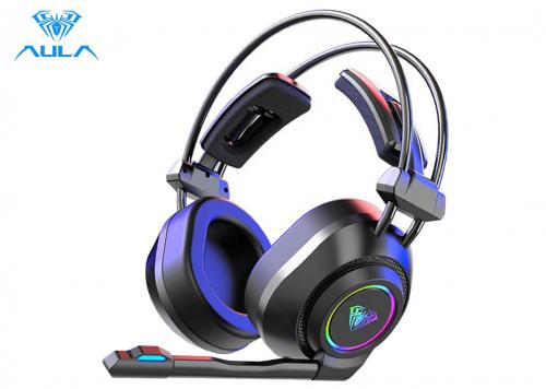 TAI NGHE GAMING RGB STEREO USB 7.1 + MIC  S600 ĐEN AULA