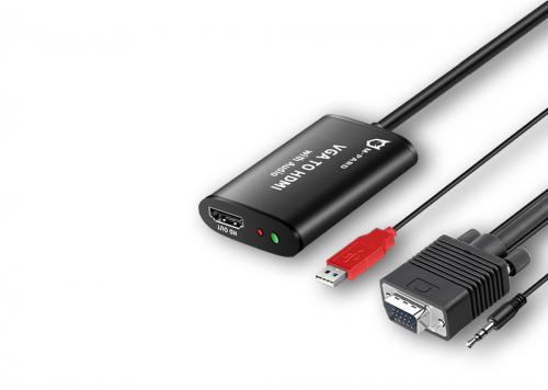 DÂY CÁP TÍN HIỆU CHUYỂN ĐỔI CỔNG VGA + AUDIO + USB RA CỔNG HDMI MD008 M-PARD