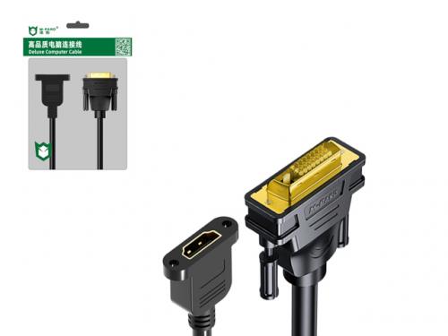 DÂY CÁP CHUYỂN DVI 24+1K RA HDMI 0.15M MÀU ĐEN MH136 M-PARD