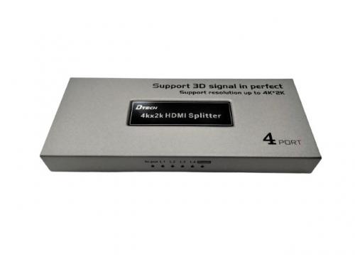 BỘ CHIA HDMI 1 RA 4 CỔNG 340MHz 4Kx2K MINI DT 7144A MS DTECH